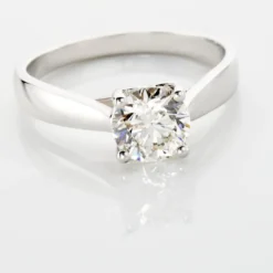 Bague Solitaire Vicoeuria Or Blanc Diamant Synthétique