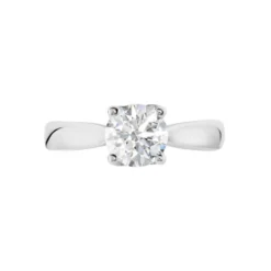 Bague Solitaire Vicoeuria Or Blanc Diamant Synthétique