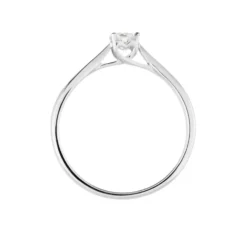 Bague Solitaire Vicoeuria Or Blanc Diamant