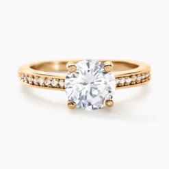 Bague Solitaire Zoura Plaqué Or Jaune Oxyde De Zirconium