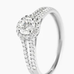 Bague Sosanna Platine Blanc Diamant Synthétique