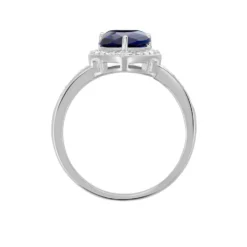 Bague Sphinx Argent Blanc Pierre Et Oxyde De Zirconium