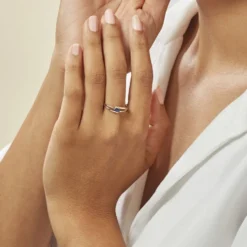 Bague Sylvene Or Bicolore Saphir