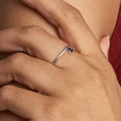 Bague Tamyra Or Blanc Saphir