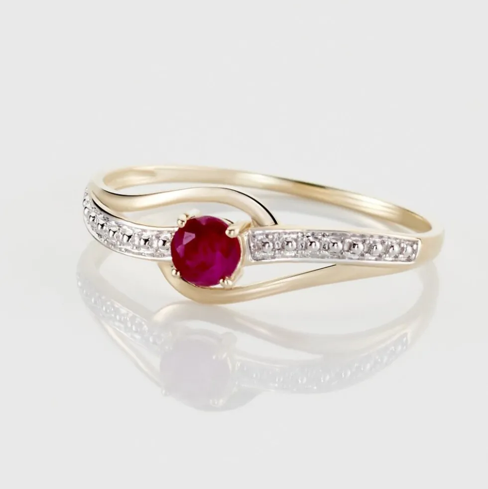 Bague Tanissia Or Jaune Rubis