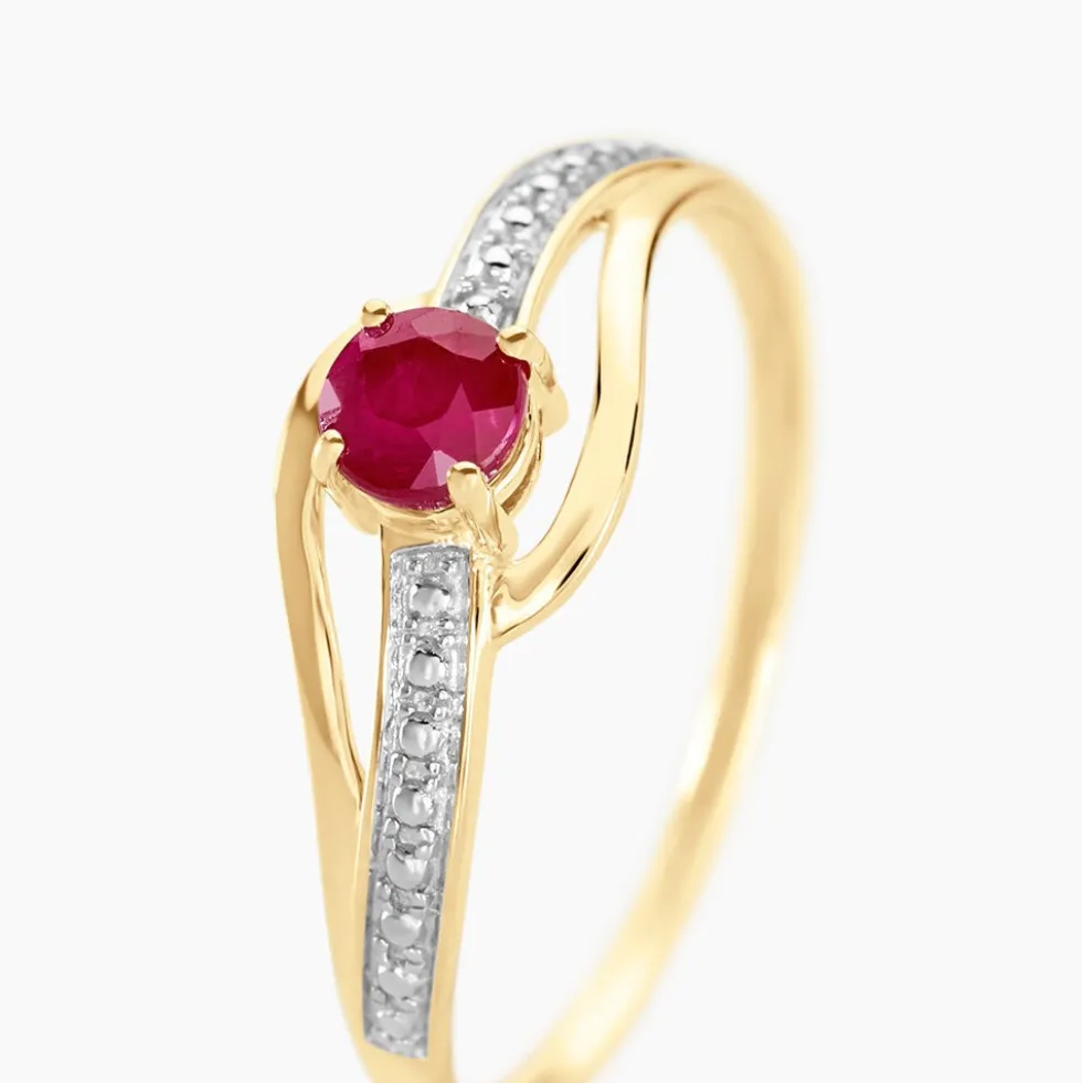 Bague Tanissia Or Jaune Rubis