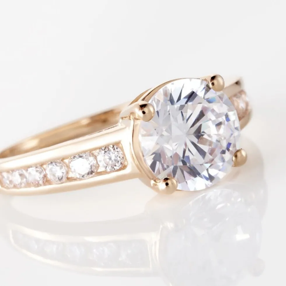 Bague Tatjana Or Rose Oxyde De Zirconium