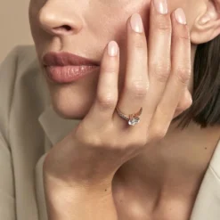 Bague Terese Or Rose Oxyde De Zirconium