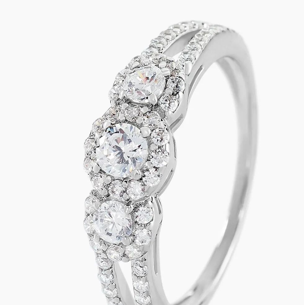 Bague Titemae Argent Blanc Oxyde De Zirconium