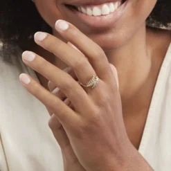 Bague Tourkia Or Jaune Oxyde De Zirconium