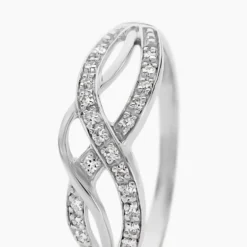 Bague Vaguelette Or Blanc Diamant