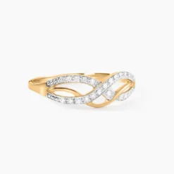 Bague Vaguelette Or Jaune Diamant