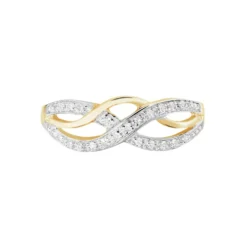 Bague Vaguelette Or Jaune Diamant