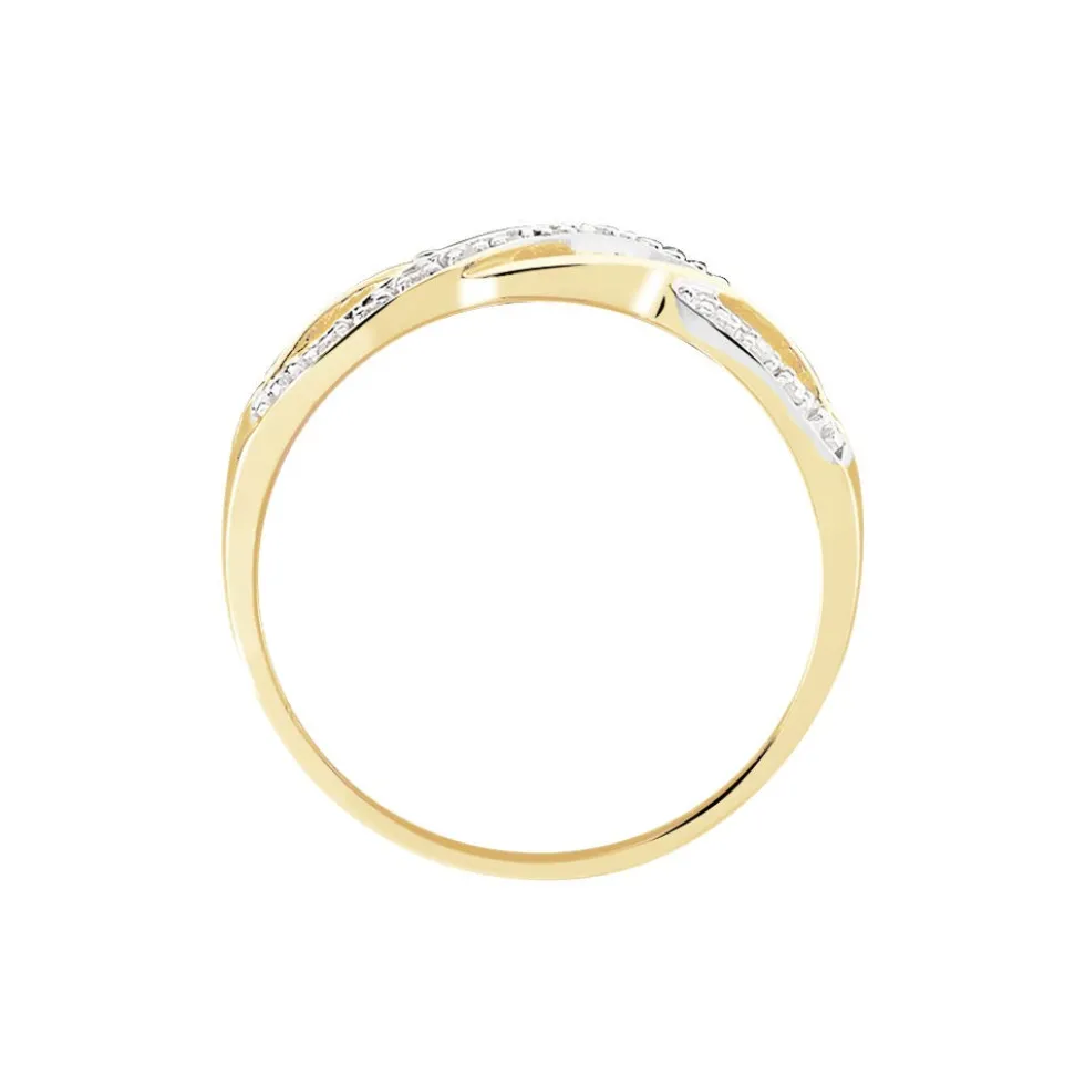 Bague Vaguelette Or Jaune Diamant