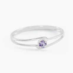 Bague Veroucha Or Blanc Amethyste