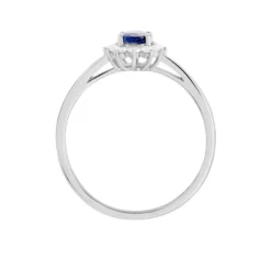 Bague Vladimir Or Blanc Saphir Diamants