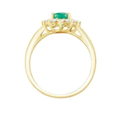 Bague Vladimir Or Jaune Emeraude Diamants