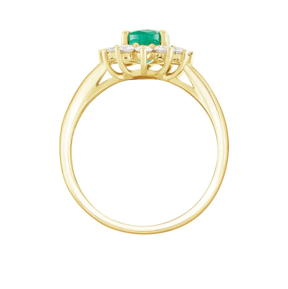 Bague Vladimir Or Jaune Emeraude Diamants