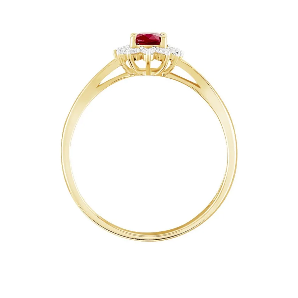 Bague Vladimir Or Jaune Rubis Diamants