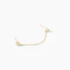 Bijou D'oreille Unitaire Candia Or Jaune Oxyde De Zirconium