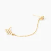 Bijou D'oreille Unitaire Pallas Or Jaune Oxyde De Zirconium