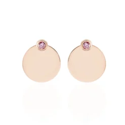 Bijoux D'oreilles Aleksandra Argent Rose Oxyde De Zirconium