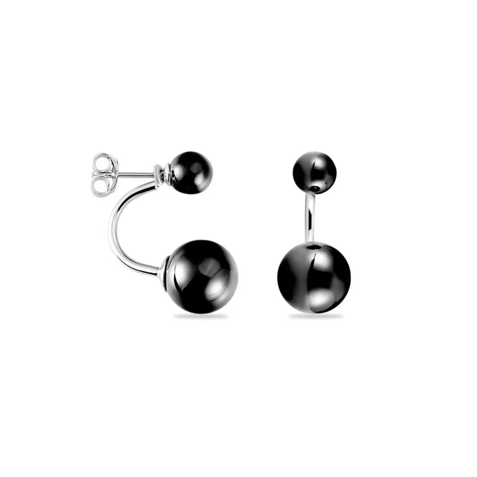 Bijoux D'oreilles Alyson Argent Blanc Céramique