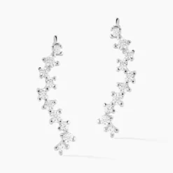 Bijoux D'oreilles Brandi Argent Rhodié Oxyde De Zirconium