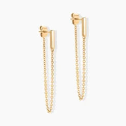 Bijoux D'oreilles Dayanne Plaqué Or Jaune
