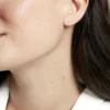 Bijoux D'oreilles Eleana Or Blanc Oxyde De Zirconium