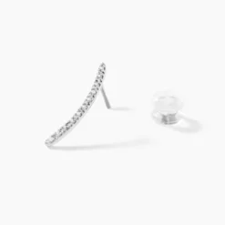 Bijoux D'oreilles Eleana Or Blanc Oxyde De Zirconium