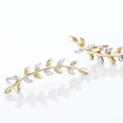 Bijoux D'oreilles Eloiza Or Jaune Oxyde De Zirconium