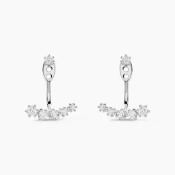 Bijoux D'oreilles Karoly Argent Blanc Oxyde De Zirconium