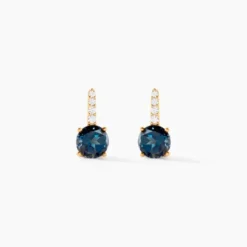 Bijoux D'oreilles Monroe Or Jaune Topaze Oxyde De Zirconium
