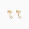 Bijoux D'oreilles Plaqué Or Dedale Oxydes De Zirconium