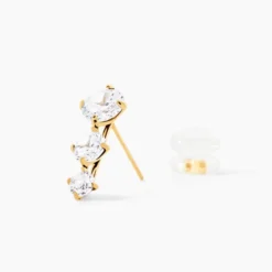 Bijoux D'oreilles Raffaele Or Jaune Oxyde De Zirconium