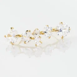 Bijoux D'oreilles Raffaele Or Jaune Oxyde De Zirconium