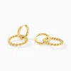 Bijoux D'oreilles Rhetta Acier Jaune