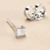 Boucle D'oreille Puces Myralie Or Blanc Diamant