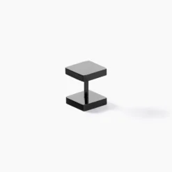 Boucle D'oreille Puce Unitaire Acier Noir Tuor