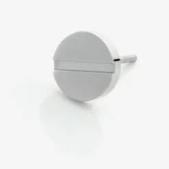 Boucle D'oreille Puce Unitaire Acier Blanc Naomh