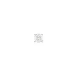 Boucle D'oreille Puce Unitaire Victoria Or Blanc Diamant