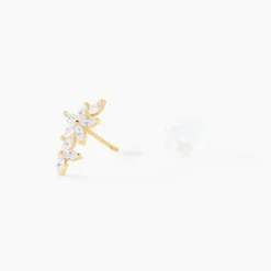 Boucle D'oreille Unitaire Kristjana Or Jaune Oxyde De Zirconium
