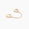 Boucle D'oreille Unitaire Plaqué Or Thed Oxydes De Zirconium