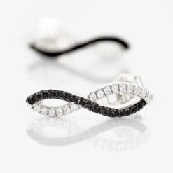 Boucles D'oreilles Argent Blanc Prudentia Oxyde De Zirconium