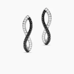 Boucles D'oreilles Argent Blanc Prudentia Oxyde De Zirconium