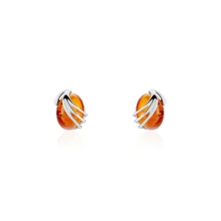 Boucles D'oreilles Argent Blanc Aleina Ambres