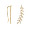 Boucles D'oreilles Grimpantes Fabrizia Plaqué Or Jaune Oxyde