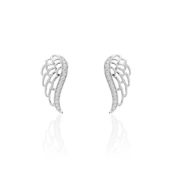 Boucles D'oreilles Grimpantes Soliana Argent Blanc Oxyde De Zirconium