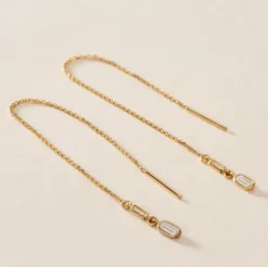Boucles D'oreilles Or Jaune Mercy Oxyde De Zirconium